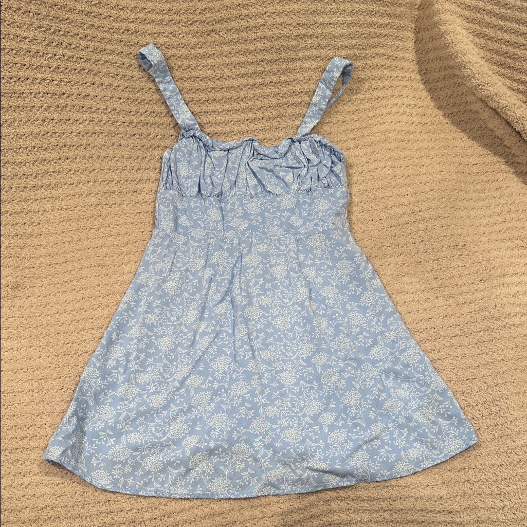 Blue Floral Dress With Adjustable Straps Bundle